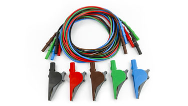 KIT800: SET DI CAVI E COCCODRILLI COLORE NERO-ROSSO- VERDE-BLU-MARRONE