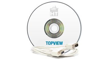 TOPVIEW: SOFTWARE MULTILINGUA + CAVO SERIALE C232NG1 PER GESTIONE STRUMENTI E REPORT