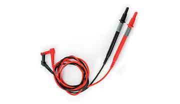 4413-2: COPPIA PUNTALI CON PUNTA 4MM E PROTEZIONE COLORE ROSSO/NERO E CONNETTORE BANANA A 90°